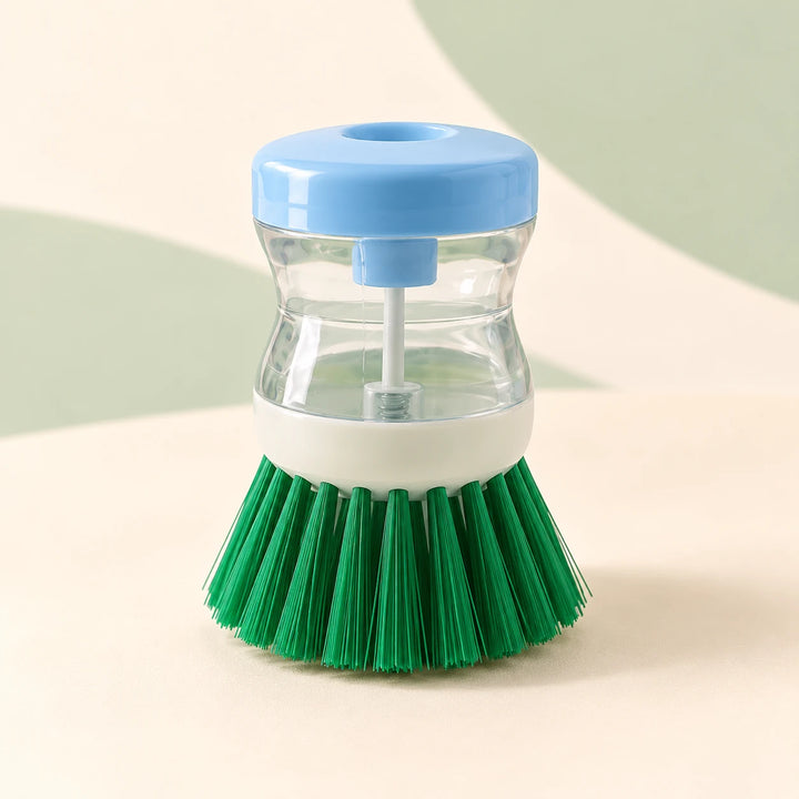 Cepillo lavaplatos compacto con dispensador