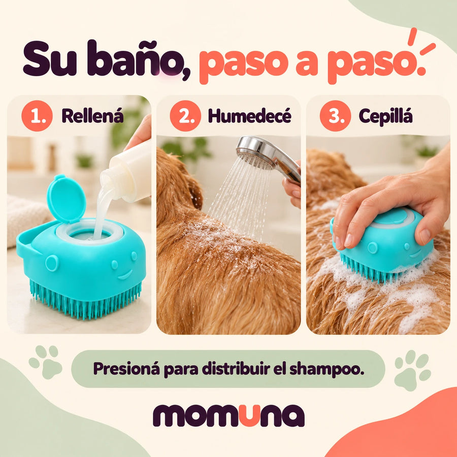Tres pasos: rellenar, humedecer y cepillar