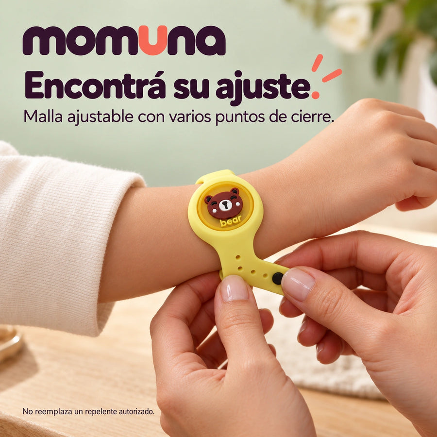 Malla ajustable con varios puntos de cierre