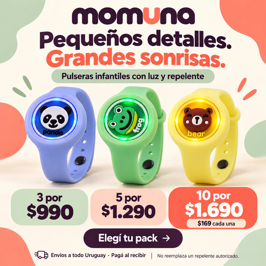 Los tres packs de pulseras Momuna